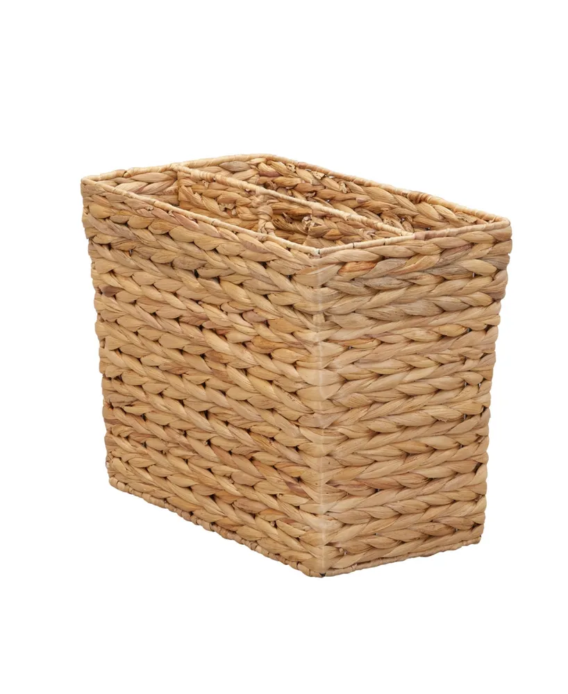 Side to Side Hyacinth Magazine Basket