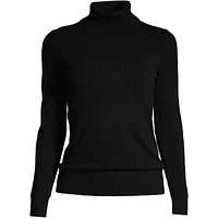 Lands' End Women's Cashmere Turtleneck Sweater