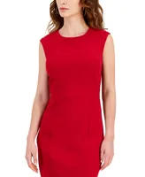 Kasper Petite Sleeveless Crew-Neck Sheath Dress