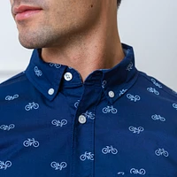 Hope & Henry Mens' Organic Long Sleeve Stretch Poplin Button Down Shirt