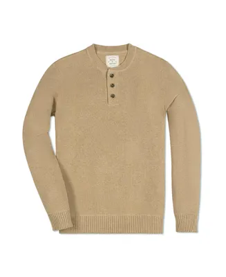 Hope & Henry Men's Organic Long Sleeve Pullover Sweater Henley