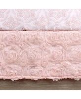 The Peanutshell Arianna 4 Piece Baby Nursery Crib Bedding Set, Quilt, Crib Sheet, Crib Skirt, and Crib Mobile