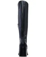 Vince Camuto Womens's Sangeti Snip-Toe Block-Heel Wide-Calf Knee-High Boots