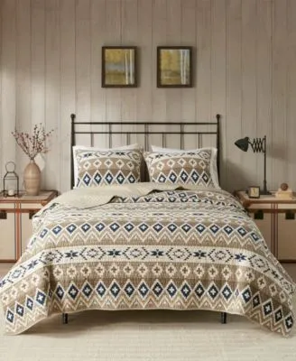 Woolrich Montana Printed Cotton Oversized 3 Piece Quilt Set Collection