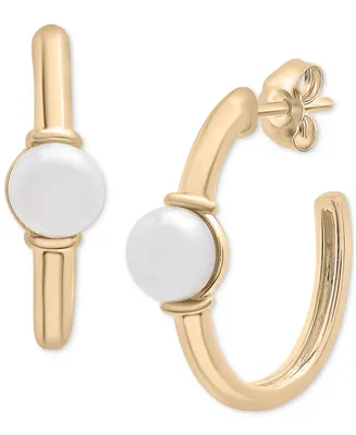 Audrey by Aurate Cultured Freshwater Pearl (5mm) Small Hoop Earrings in Gold Vermeil, Created for Macy's