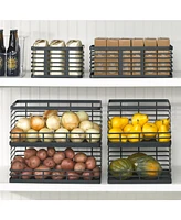 mDesign Small Metal Wire Organizer Basket for Kitchen, Pack