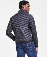 A|X Armani Exchange Men's Ribbed Puffer Jacket