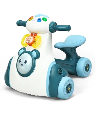 Baby Balance Bike Musical Ride Toy w/ Light & Sensing Function Toddler Walker