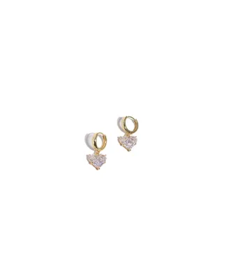 Joey Baby 18 K Gold Plated Brass with Stunning Heart Earrings - Lola Heart Earrings For Women