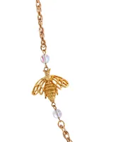 2028 Crystal Aurora Borealis Bee Necklace