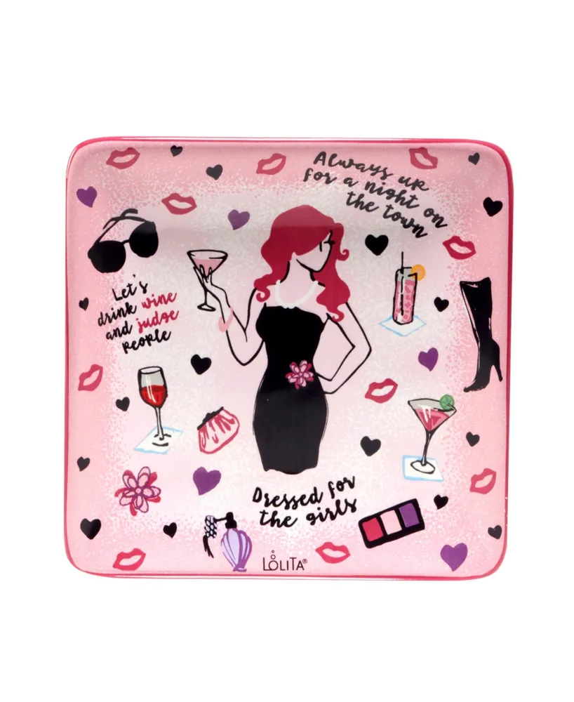 Certified International Lolita Divas on the Loose 4 Piece Canape Plate