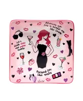 Certified International Lolita Divas on the Loose 4 Piece Canape Plate