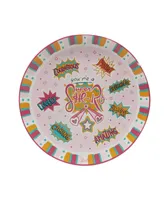 Certified International Lolita Lady Boss 4 Piece Dessert Plate