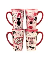 Certified International Lolita Divas on the Loose 4 Piece Latte Mug