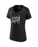 Women's Fanatics Black Vegas Golden Knights 2023 Stanley Cup Champions Celebration V-Neck T-shirt