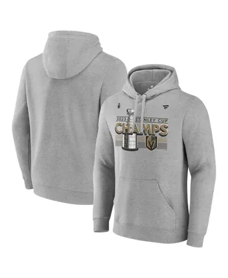 Men's Fanatics Heather Gray Vegas Golden Knights 2023 Stanley Cup Champions Locker Room Big and Tall Pullover Hoodie