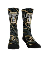 Youth Boys and Girls Rock 'Em Socks Vegas Golden Knights 2023 Stanley Cup Champions Badge Crew Socks