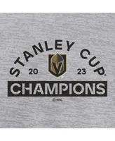 Men's Fanatics Heather Gray Vegas Golden Knights 2023 Stanley Cup Champions Polo Shirt