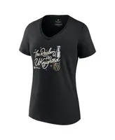 Women's Fanatics Black Vegas Golden Knights 2023 Stanley Cup Champions Plus Celebration V-Neck T-shirt