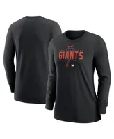 Women's Nike Black San Francisco Giants Authentic Collection Legend Performance Long Sleeve T-shirt