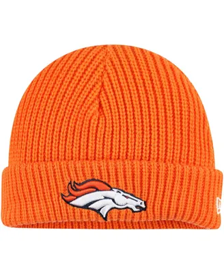 Men's New Era Orange Denver Broncos Fisherman Skully Cuffed Knit Hat