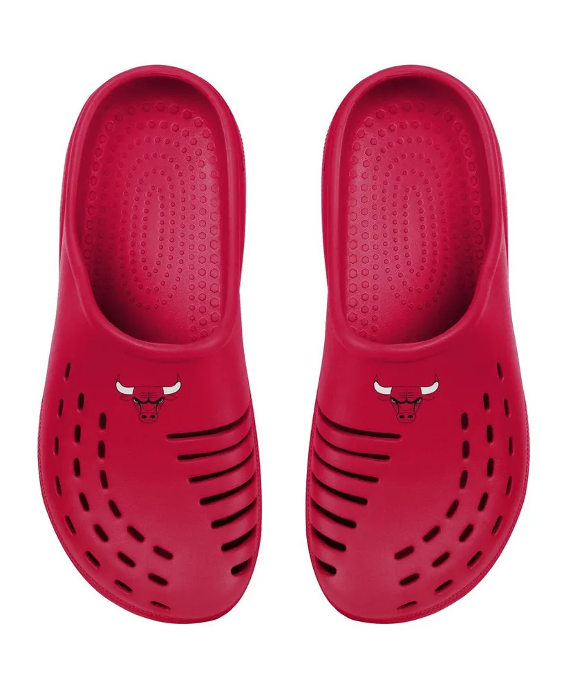 Big Boys and Girls Foco Red Chicago Bulls Sunny Day Clogs