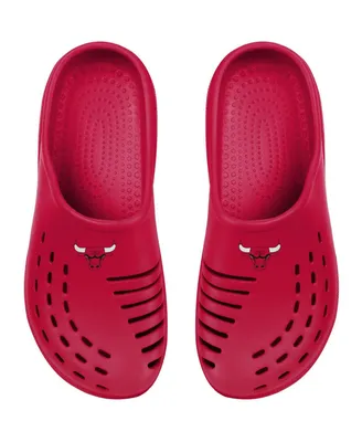 Big Boys and Girls Foco Red Chicago Bulls Sunny Day Clogs