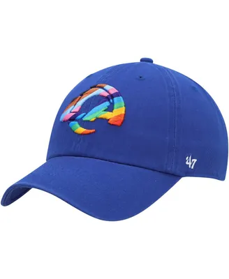 Men's '47 Brand Royal Los Angeles Rams Pride Clean Up Adjustable Hat