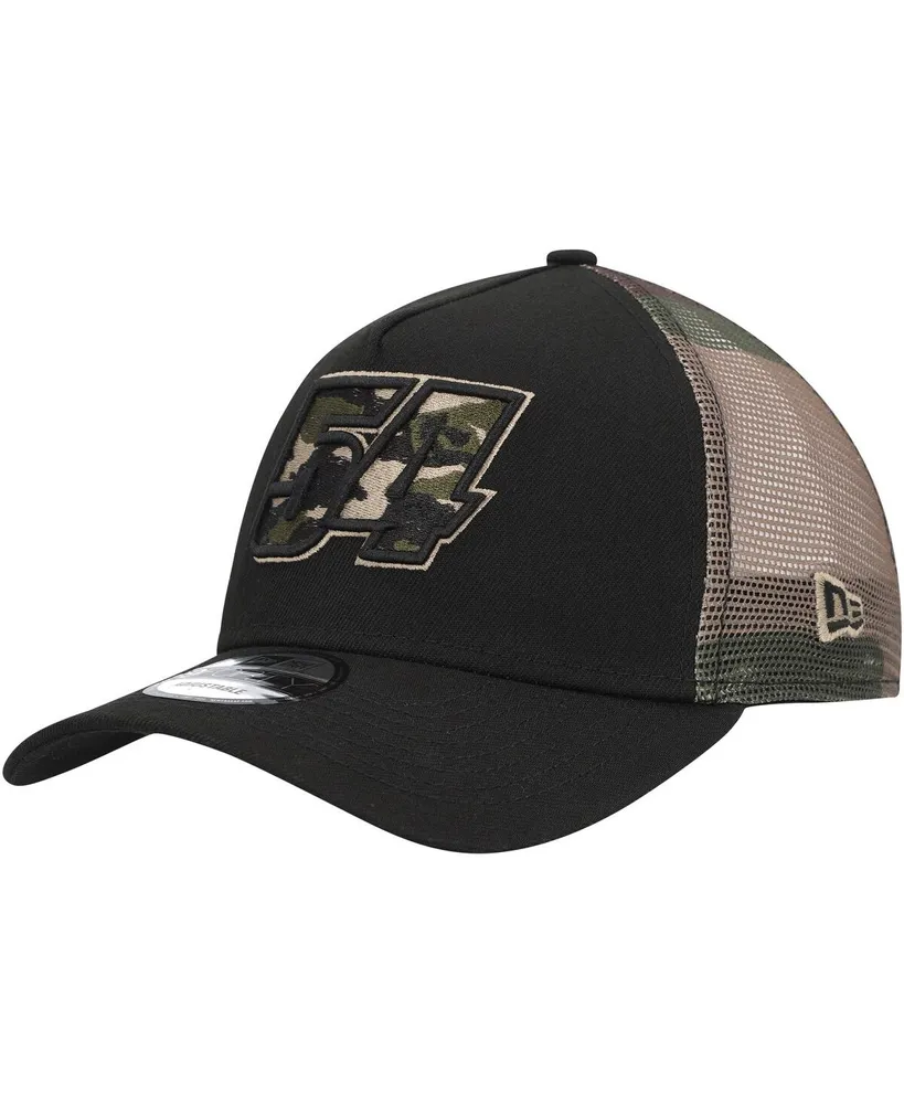 Men's New Era Black, Camo Ty Gibbs A-Frame Trucker 9FORTY Snapback Hat