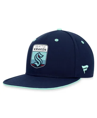 Men's Fanatics Deep Sea Blue Seattle Kraken Nhl Draft Snapback Hat