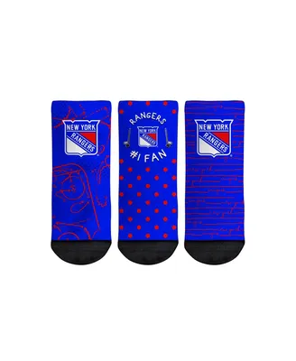 Toddler Boys and Girls Rock 'Em Socks New York Rangers #1 Fan 3-Pack Crew Socks Set