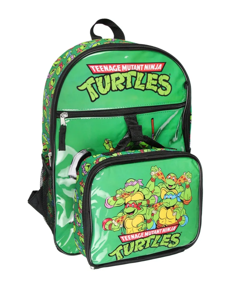 Nickelodeon Teenage Mutant Ninja Turtles Team Leonardo Raphael Donatello Michelangelo 5 Pc Backpack Lunchbox Icepack Water Bottle