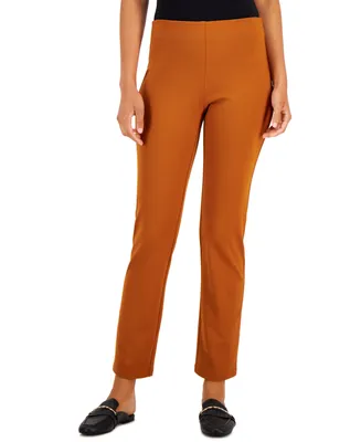 Jm Collection Women's Ponte-Knit Pull-On Ankle Pants, Created for Macy's
