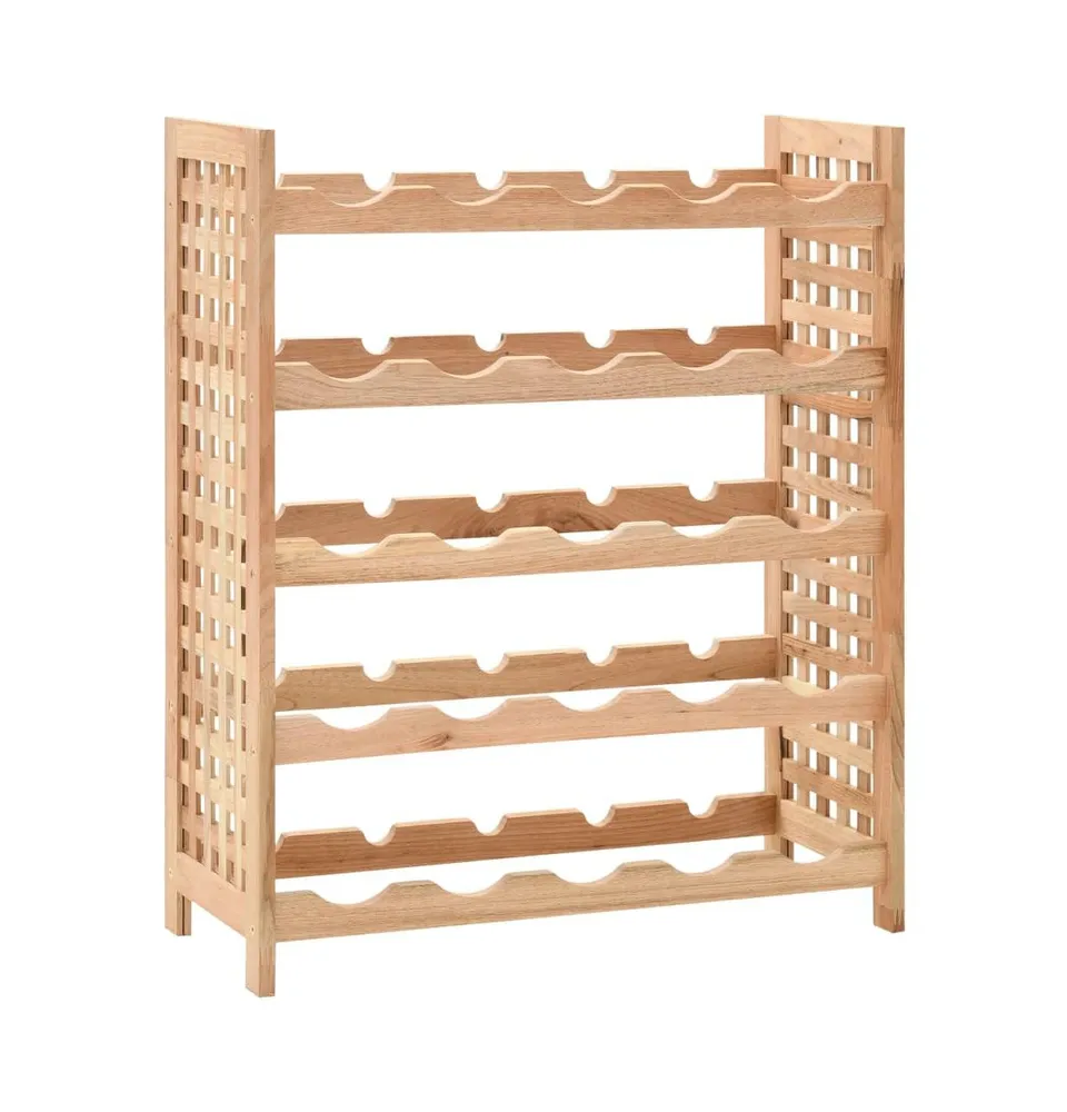 vidaXL Wine Rack for 25 Bottles Solid Walnut Wood 24.8"x9.8"x28.7"