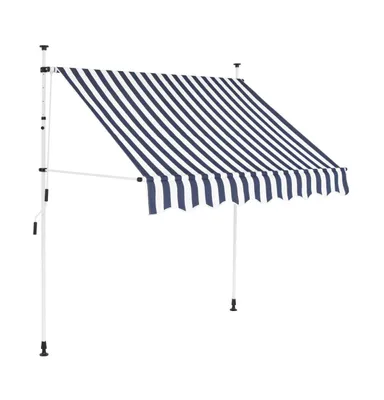 Manual Retractable Awning 78.7" and White Stripes