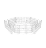 vidaXL Hexagonal Gabion Raised Bed 78.7"x68.1"x15.7"