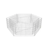 vidaXL Hexagonal Gabion Raised Bed 63"x55.1"x19.7"