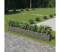 vidaXL Gabion Raised Bed Galvanized Steel 177.2"x19.7"x19.7"