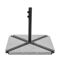 vidaXL Umbrella Weight Plate Granite 33.1 lb Triangular Gray