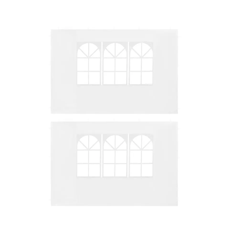 Party Tent Sidewall 2 pcs with Window Pe White