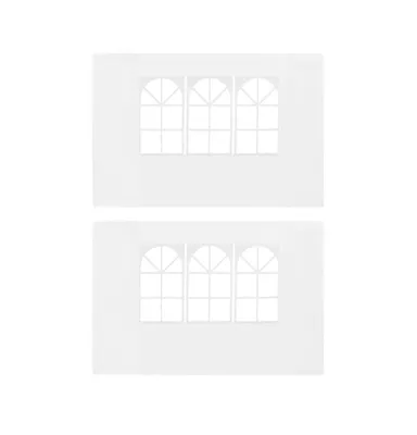 Party Tent Sidewall 2 pcs with Window Pe White