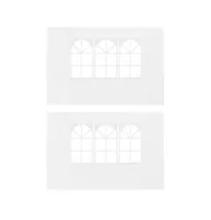 Party Tent Sidewall 2 pcs with Window Pe White