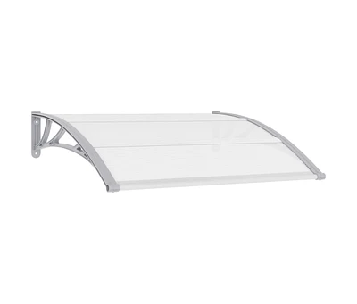 vidaXL Door Canopy Gray 47.2"x39.4" Pc