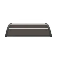 vidaXL Door Canopy Black 47.2"x29.5" Pc