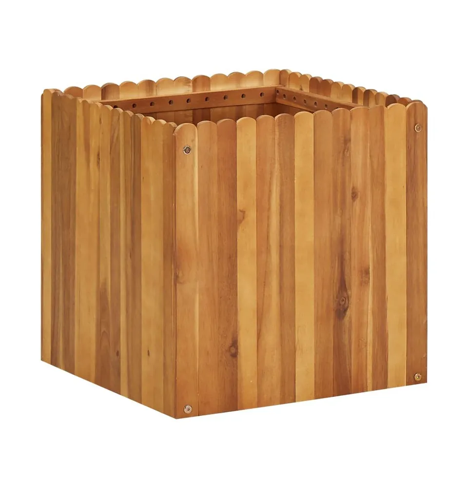 vidaXL Garden Raised Bed 19.6"x19.6"x19.6" Solid Acacia Wood