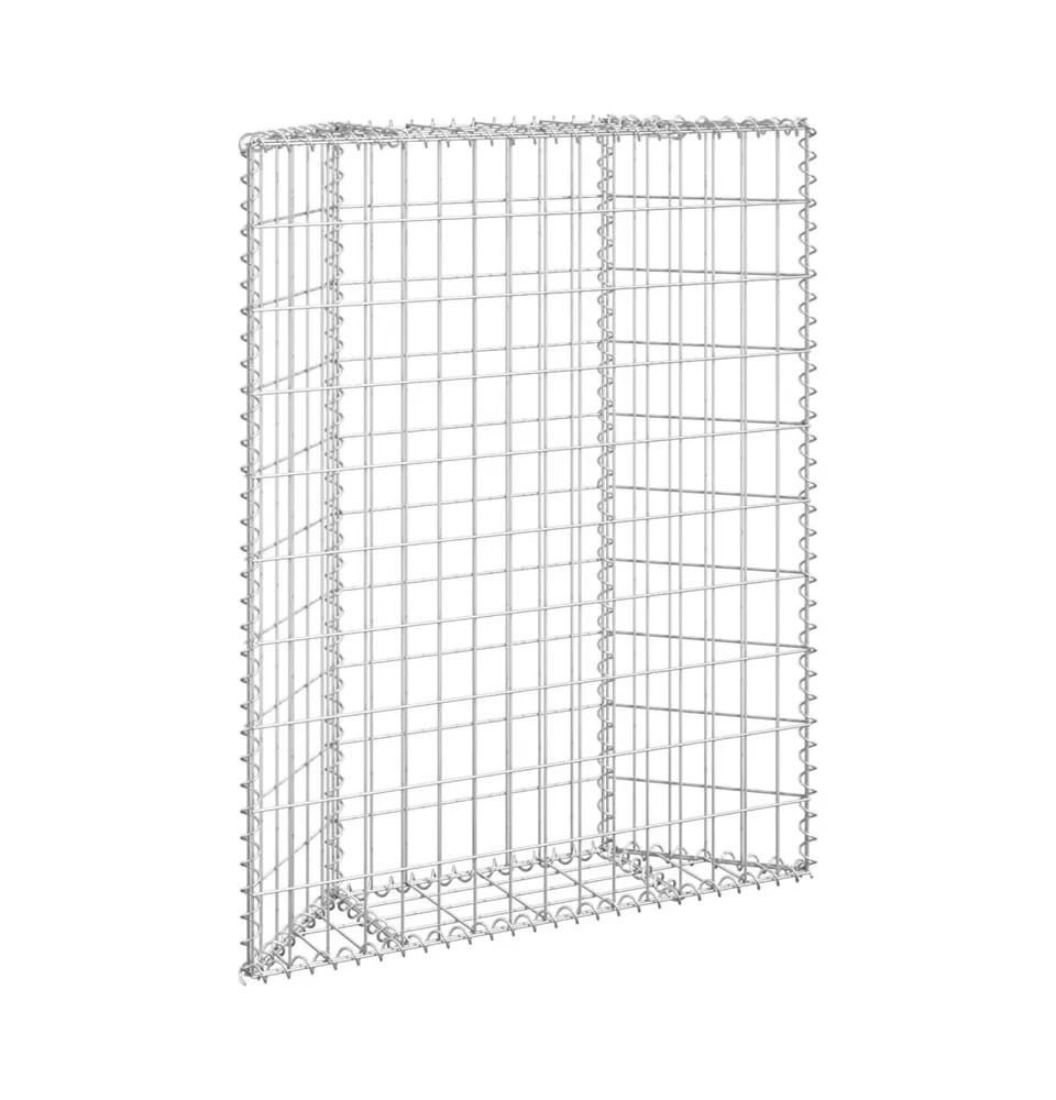 vidaXL Trapezium Gabion Raised Bed Galvanized Steel 31.5"x7.9"x39.4"