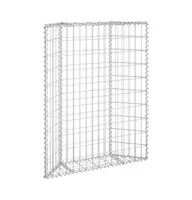 vidaXL Trapezium Gabion Raised Bed Galvanized Steel 31.5"x7.9"x39.4"