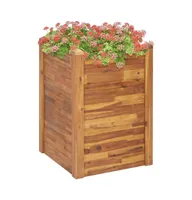 vidaXL Garden Raised Bed 23.6"x23.6"x33.1" Solid Acacia Wood