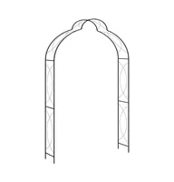 Garden Arch Black 59.1"x13.4"x94.5" Iron