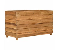 Raised Bed 39.4"x15.7"x21.7" Recycled Teak Wood and Steel